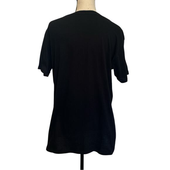 Rhinestone Cross & Easter Lily T-Shirt Short Sleeve Black Tee NEW Sparkly! - Picture 5 of 5